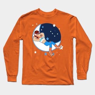 Cool/Chill Werewolf - Crescent Moon Long Sleeve T-Shirt